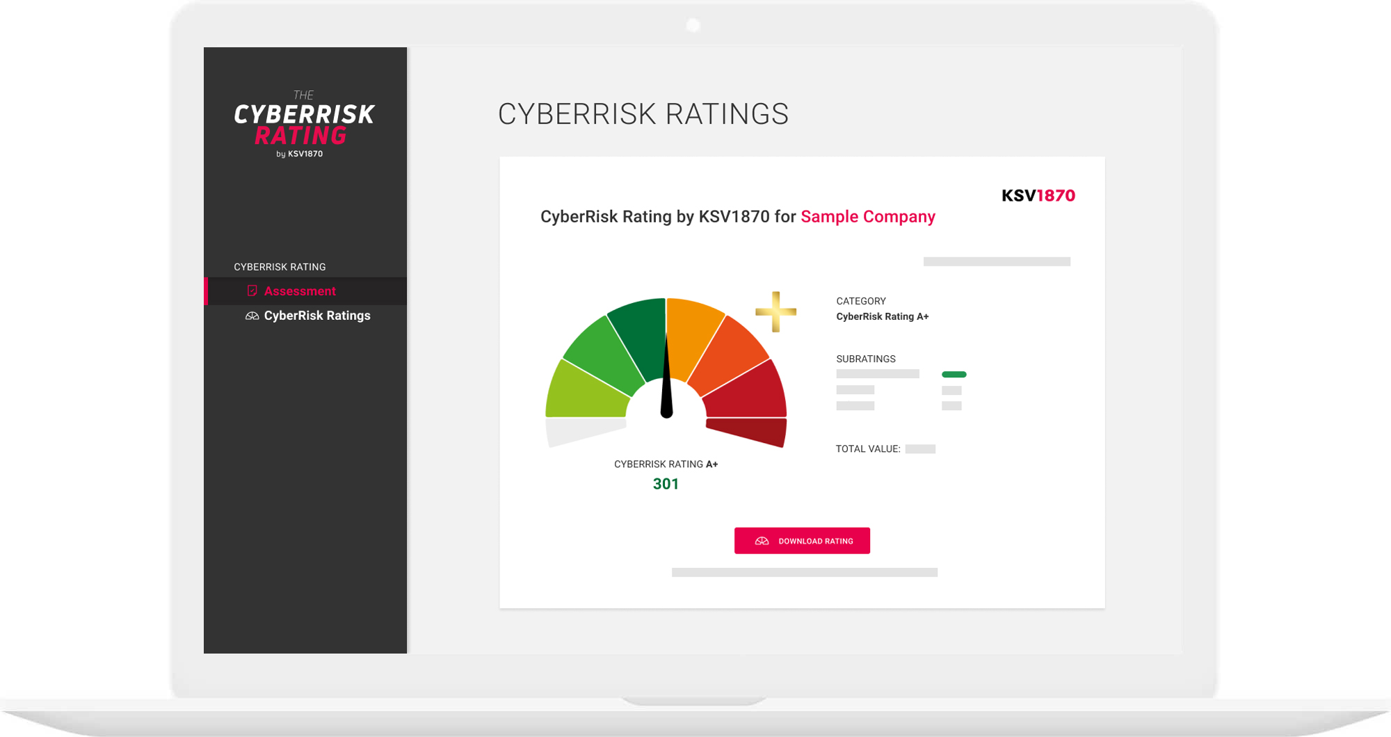 screenshot cyberrisk rating with audit