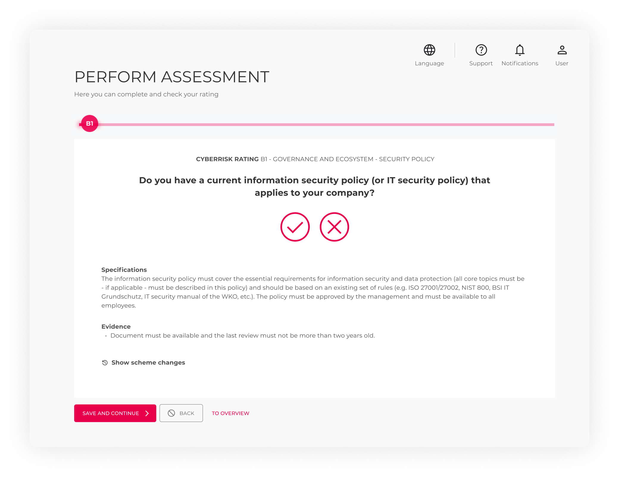 screenshot fill out assessment